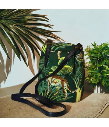 Label Flavia Sling Bag Cotton Set of 1 ( Multicolor )