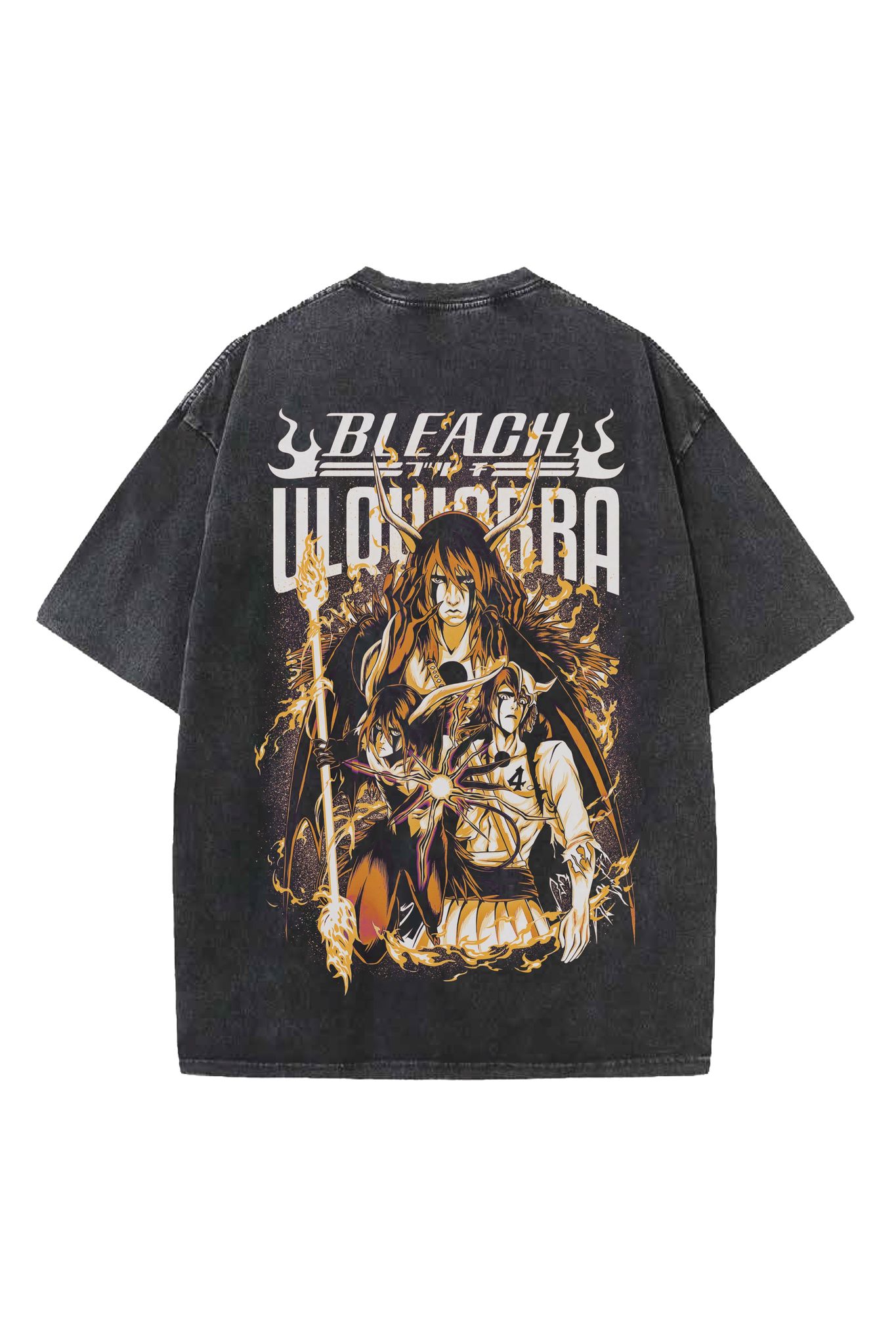 Bleach Designed Vintage Oversized T-shirt-XS