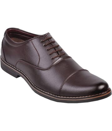 Leeport Party Artificial Leather Brown Formal Shoes