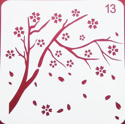 Imported Stencils- 5"*5"- Floral Branches