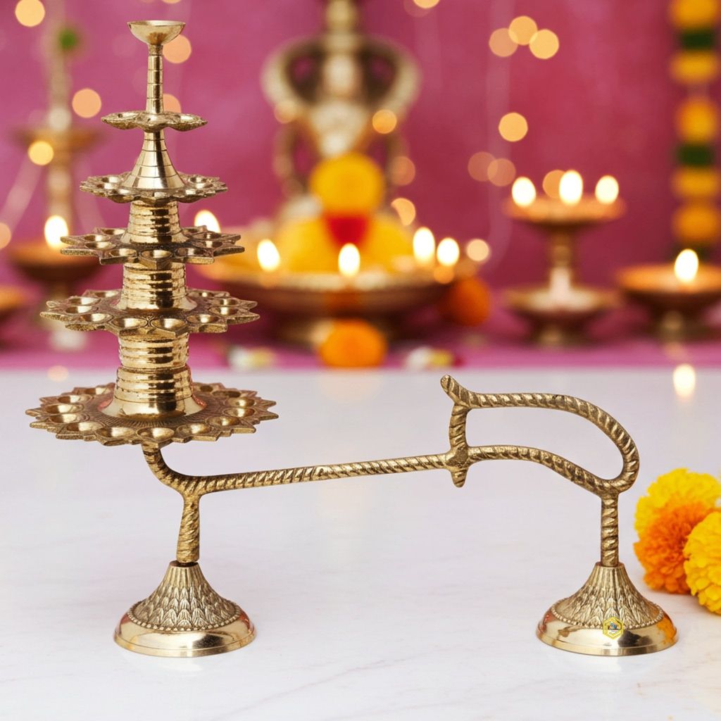 Brass Ganga Arti 51 Bati Small (FMAS447 K)