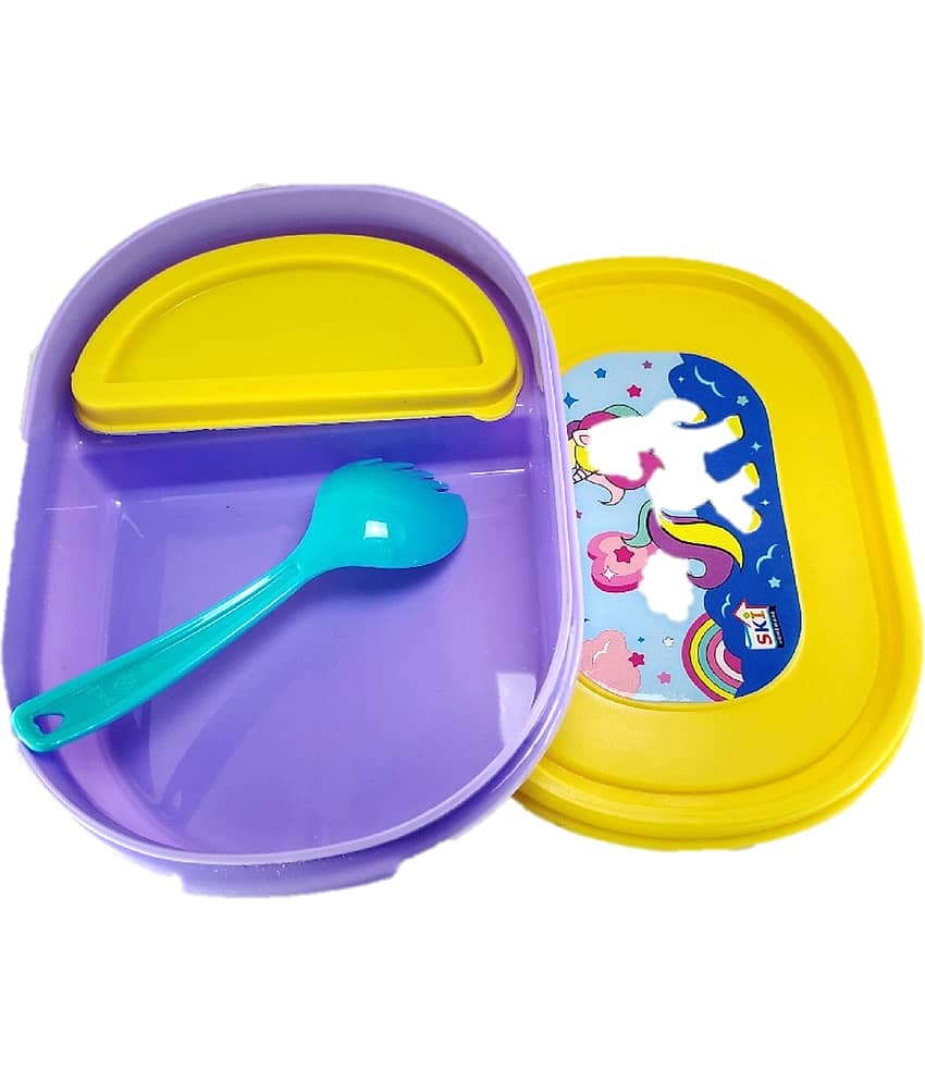DS1 - Plastic Multicolor Lunch Box ( Pack of 1 )