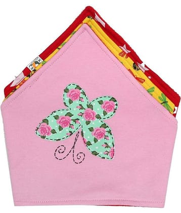 Kaboos Multi-Colour Cotton Bibs - Set of 3