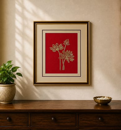 Handcrafted Zardozi Embroidered Wall Frame