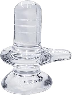 Real Seed 100% Pure Sphatik Shivling, A++ Quality Sphatik Shivlingam, Sphatik Shivling Size - 9 x 7.5 x 5.5 CMS, Weight - 225 Grams