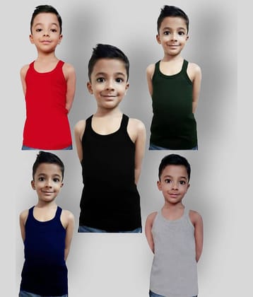 HAP Pack of 5 Boys Cotton Vest ( Multicolor )