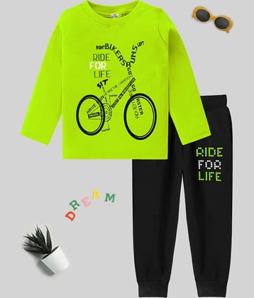 Kuchipoo Pack of 1 Boys Cotton Blend T-Shirt & Pants Set ( Multicolor )