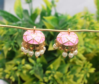 Enamel small jhumka earrings are such a charming blend of tradition and trendiness. , ENJB-007