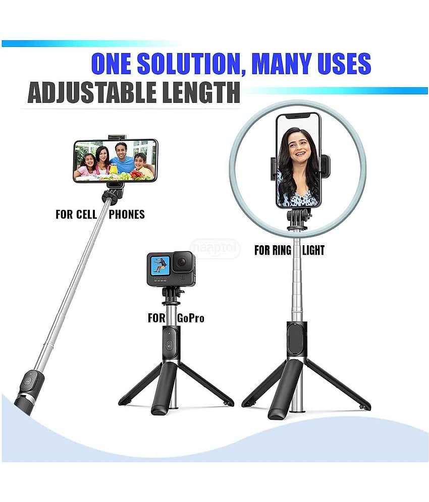 HUG PUPPY Bluetooth Selfie Stick ( Black )