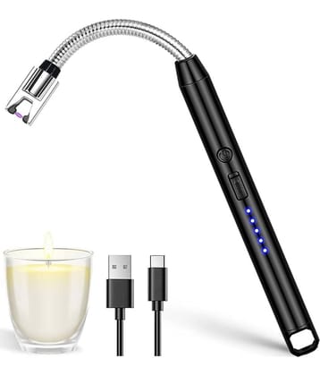 QitmirMKT Rechargeable Electric Gas Lighter Multicolor Stainless Steel Cigarette Lighter ( Pack of 1 )