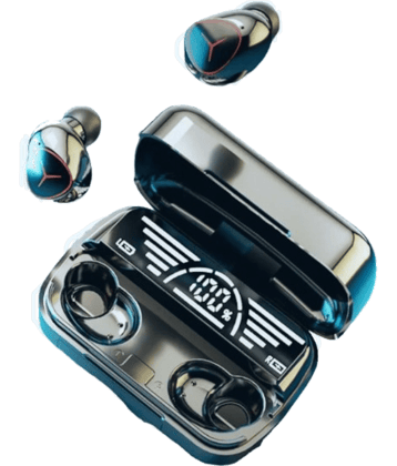 VEhop PowerBank Earbuds Bluetooth True Wireless (TWS) In Ear 45 Hours Playback Fast charging,Powerfull bass IPX4(Splash & Sweat Proof) Black