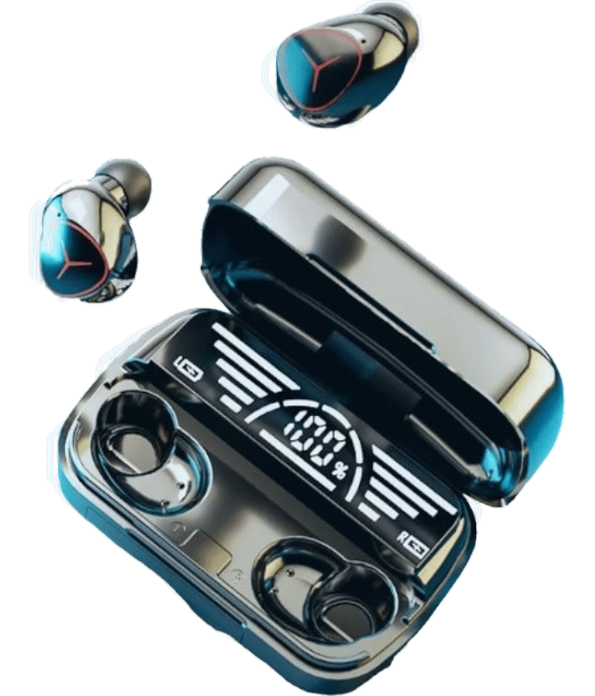 VEhop PowerBank Earbuds Bluetooth True Wireless (TWS) In Ear 45 Hours Playback Fast charging,Powerfull bass IPX4(Splash & Sweat Proof) Black