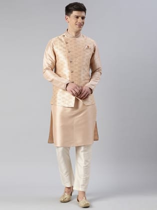 Peach Printed  Overlap Jacket-S/38