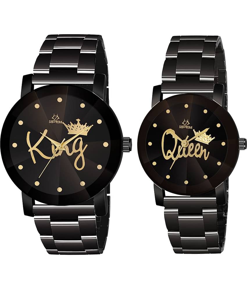 Septem Black Stainless Steel Analog Men's Watch