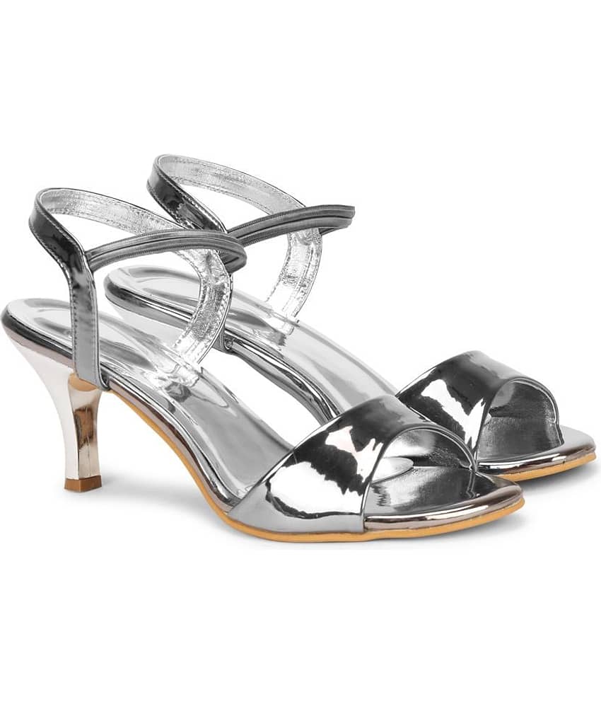 Saheb - Silver Women's Sandal Heels
