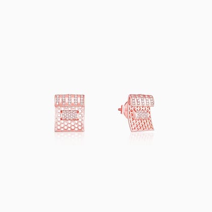 Rose Gold Endless Romance Stud Earrings