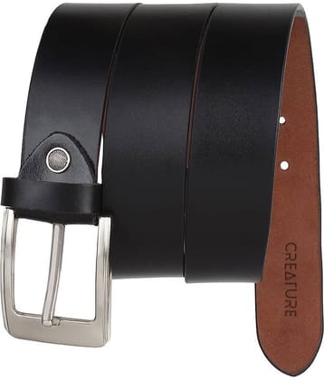 Creature - Black Leather Men's Formal Belt ( Pack of 1 )