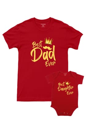 Best Dad - Best Daughter-Red / S / Half Romper