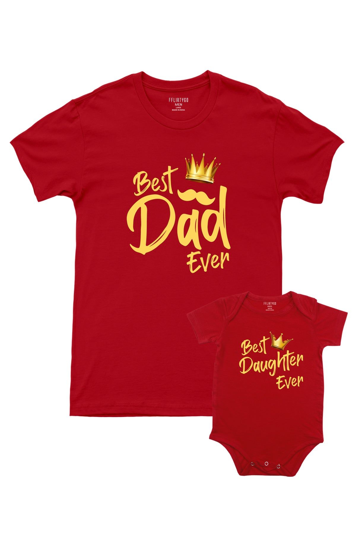 Best Dad - Best Daughter-Red / S / Half Romper
