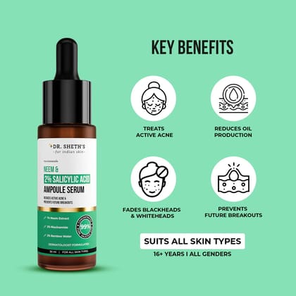 Neem & 2% Salicylic Acid Ampoule Serum - 30ml