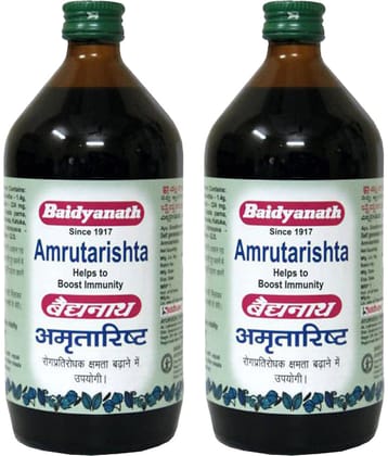Baidyanath Amrutarishta Bacterial Infection Liquid 450 Ml Pack of 2