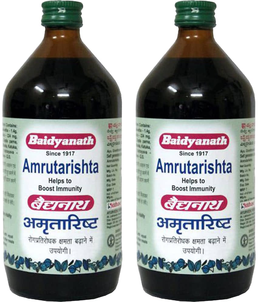 Baidyanath Amrutarishta Bacterial Infection Liquid 450 Ml Pack of 2
