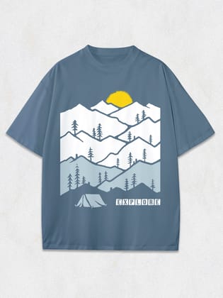 Explore Oversized T-Shirt-River Side / S