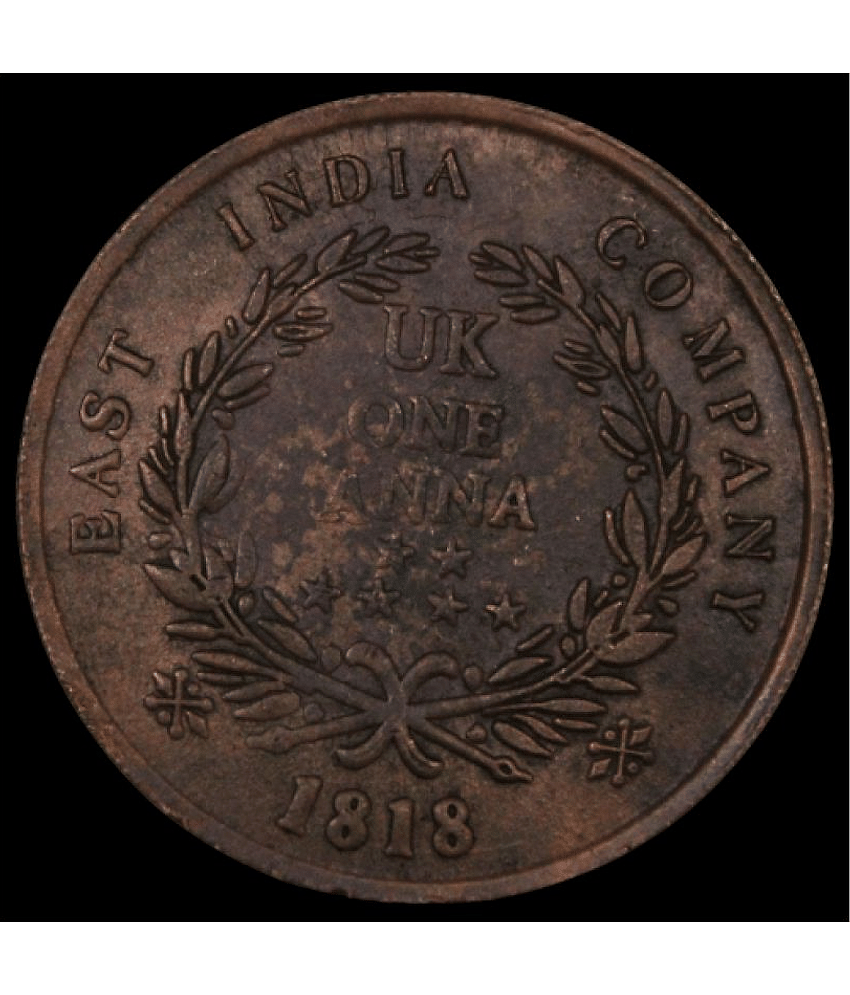 50 GRAM ~Big Coin~ UK 1 Anna 1818 -  Edward 7th King & Emperor East India Company {Mandir Issue} Original Very Rare Coin- - - - - Above Image is Captured by us, Buyer will Receive Same Coin- - - - - - - -
