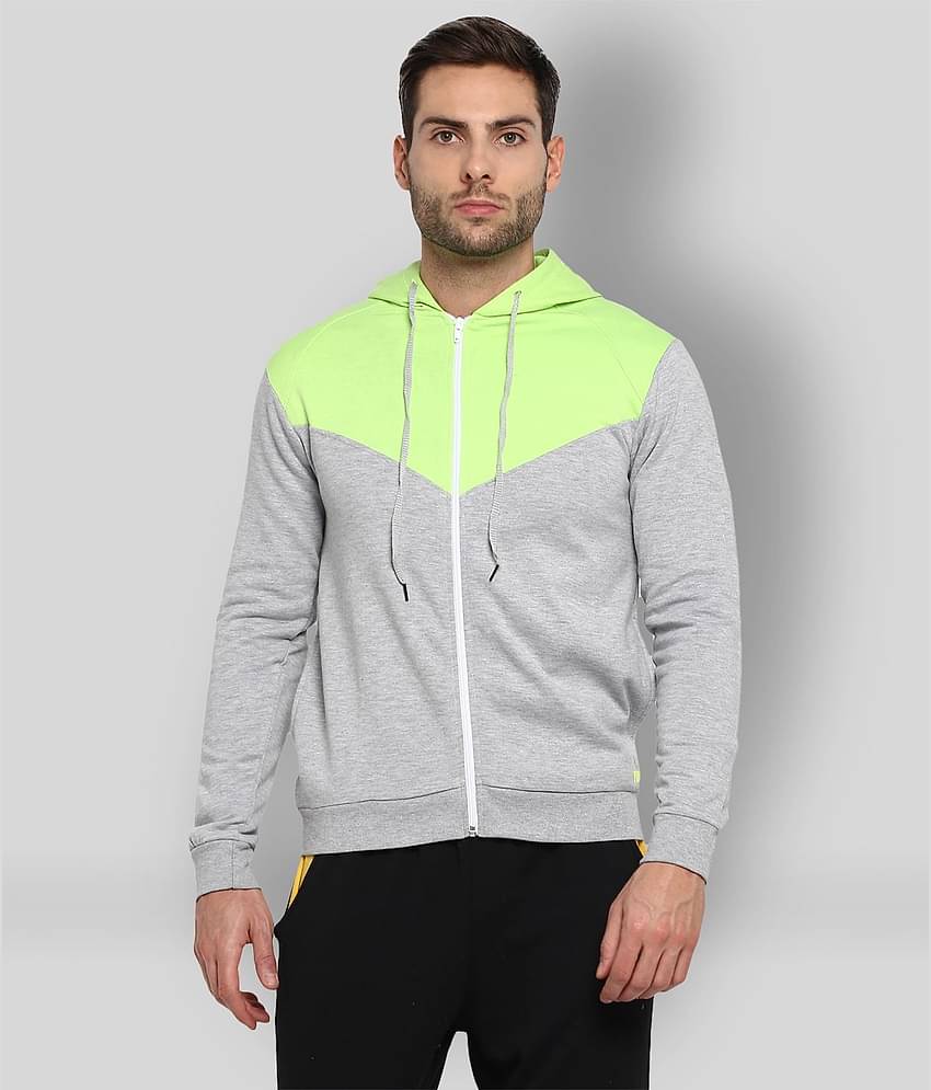 YUUKI Grey Polyester Fleece Sweatshirt