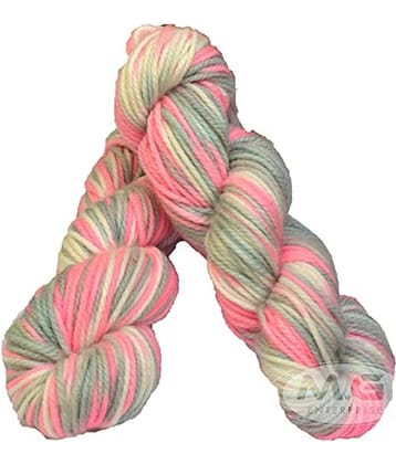 Oswal Knitting Yarn Thick Chunky Wool, Varsha Pink Grey 200 gm Best Used with Knitting Needles, Crochet Needles Wool Yarn for Knitting. by Oswald