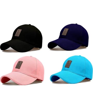 Bolax Pack of 4 Cotton Men's Cap ( Multicolor )