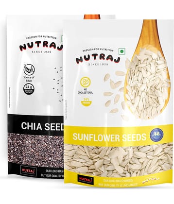 Nutraj Seeds Combo Pack 400g, Sunflower Seeds 200g, Chia Seeds 200g