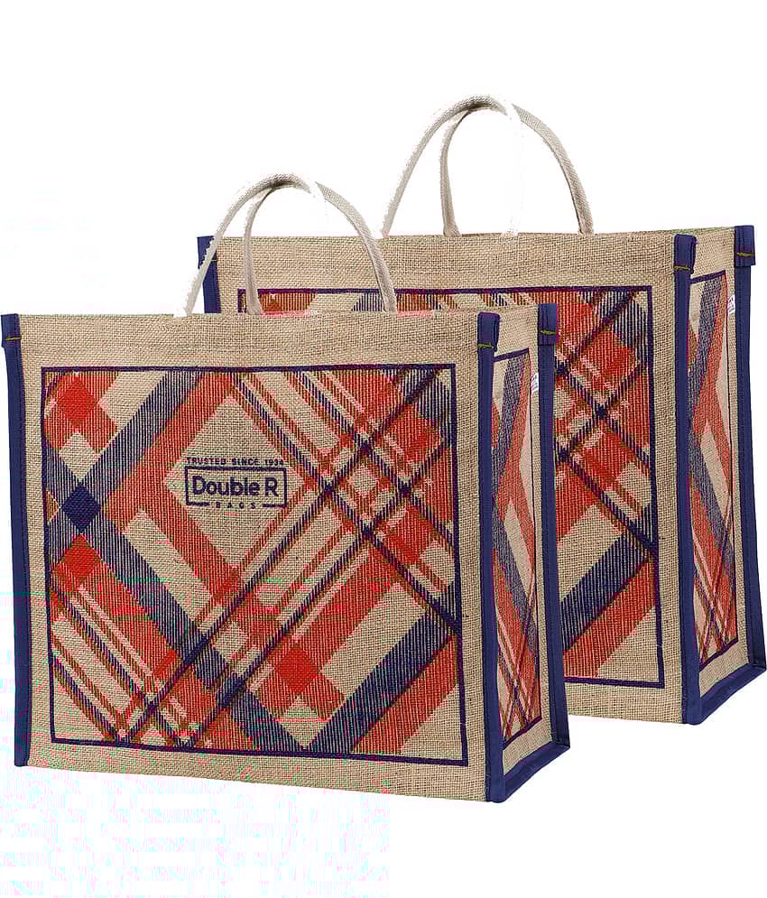 Double R Bags - Blue Jute Shopping Bag