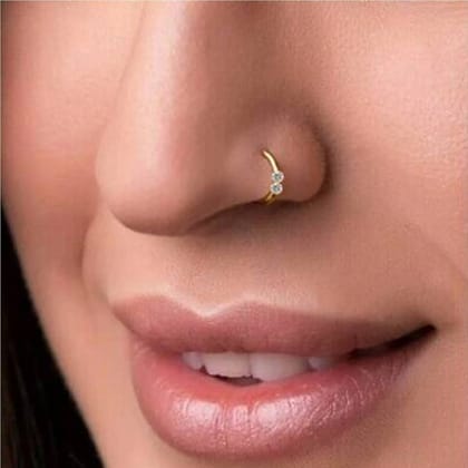 Double Nugget Nose Ring - Classic