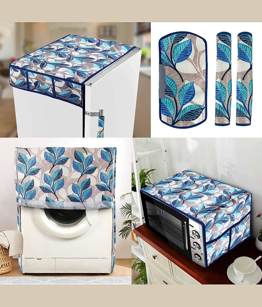 E-Retailer Set of 6 Polyester Blue Fridge Top Cover