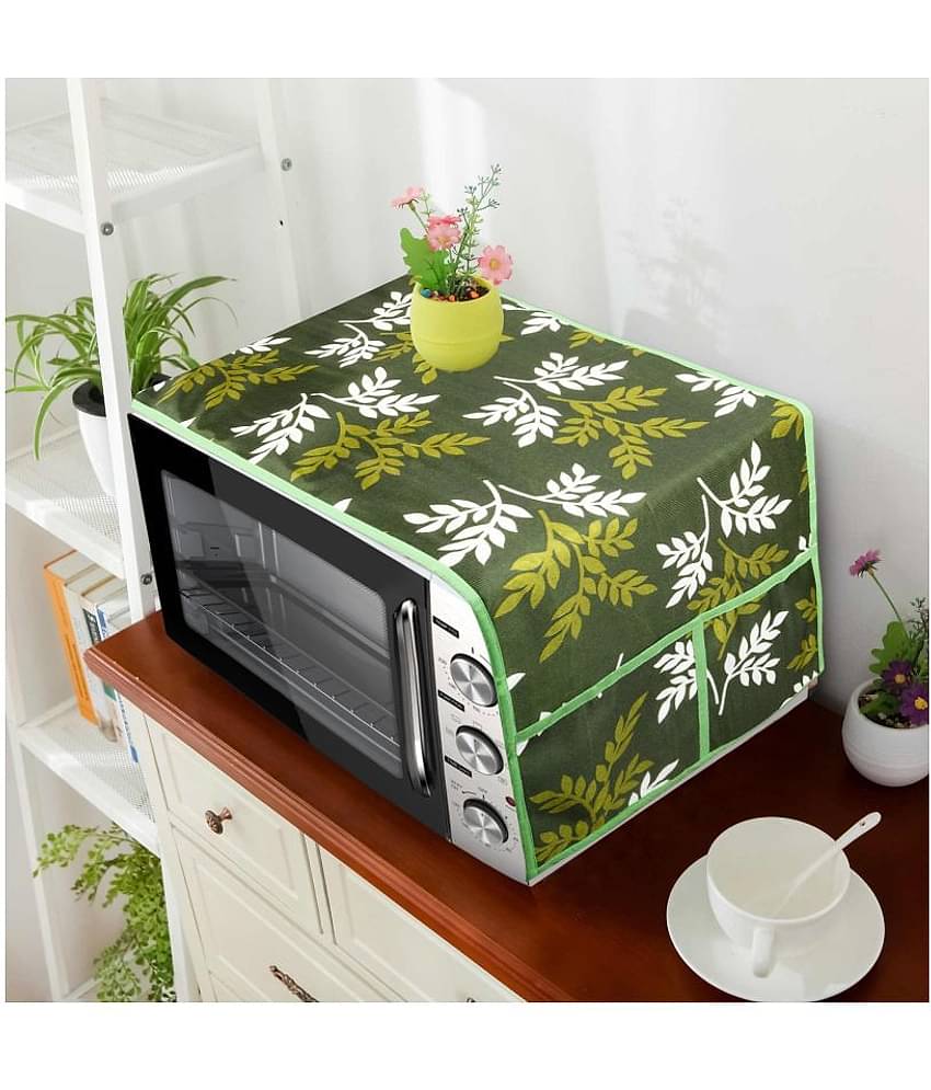 E-Retailer Single Poly-Cotton Green Microwave Oven Cover -