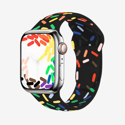 Star - Colorful Silicone Watch Strap - Multicolor-38/40/41mm