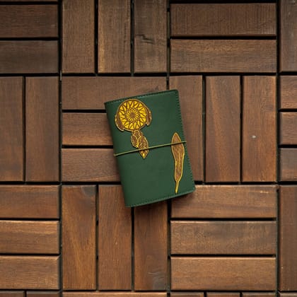 RS // Tropical Green & Sunshine Yellow w/ Feather Charms TN Journal Cover - Passport