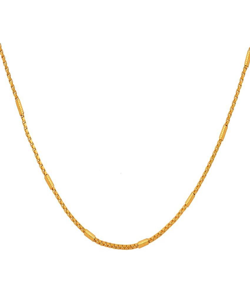 FASHION FRILL Gold Plated Chain ( Set of 1 )