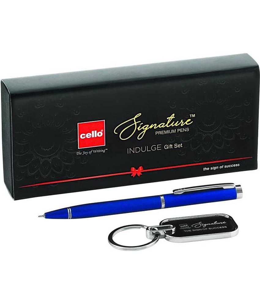 Cello Signature Indulge Special Giftset | High-end metallic pen and a keychain | Ideal for gifting
