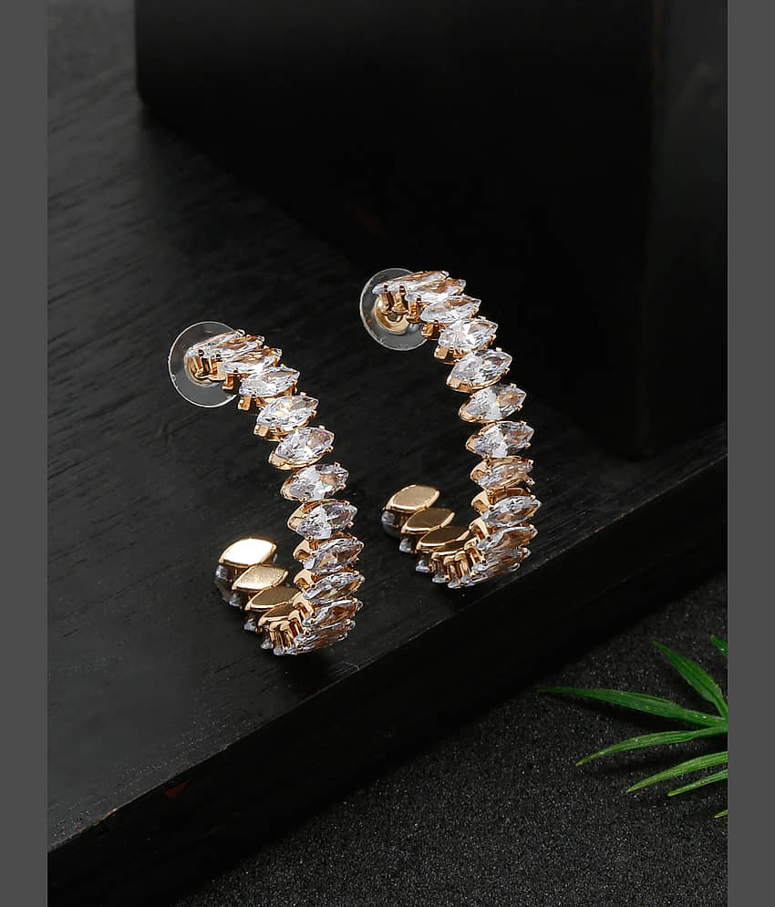 YOUBELLA White Danglers Earrings ( Pack of 1 )