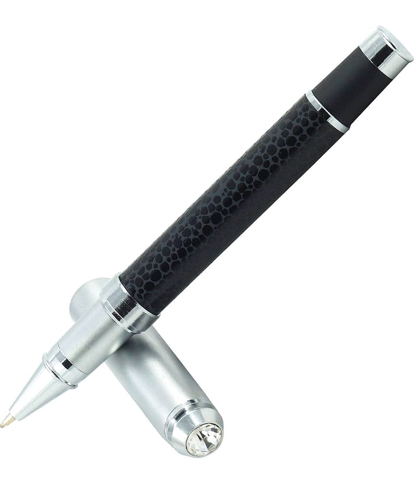 auteur Zen, Leather Finish, Stylish and Elegant With Diamond on Top, Exclusive Roller Ball Pen