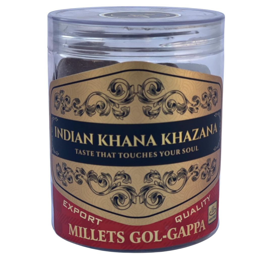 Ready to fry Millets Pani Puri/Pelletes/Gol Gappa | pani puri papad/pellets - Golgappe Packet, 250 grams by INDIAN KHANA KHAZANA