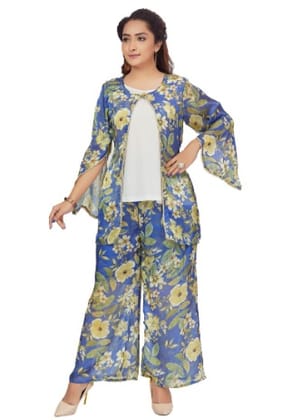 Three Piece Set (Innerwear, Jacket and Bottom) - M - Fashion By Palak Jain