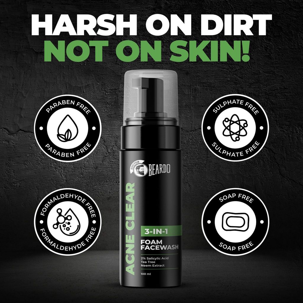Beardo Acne Clear Foam Facewash