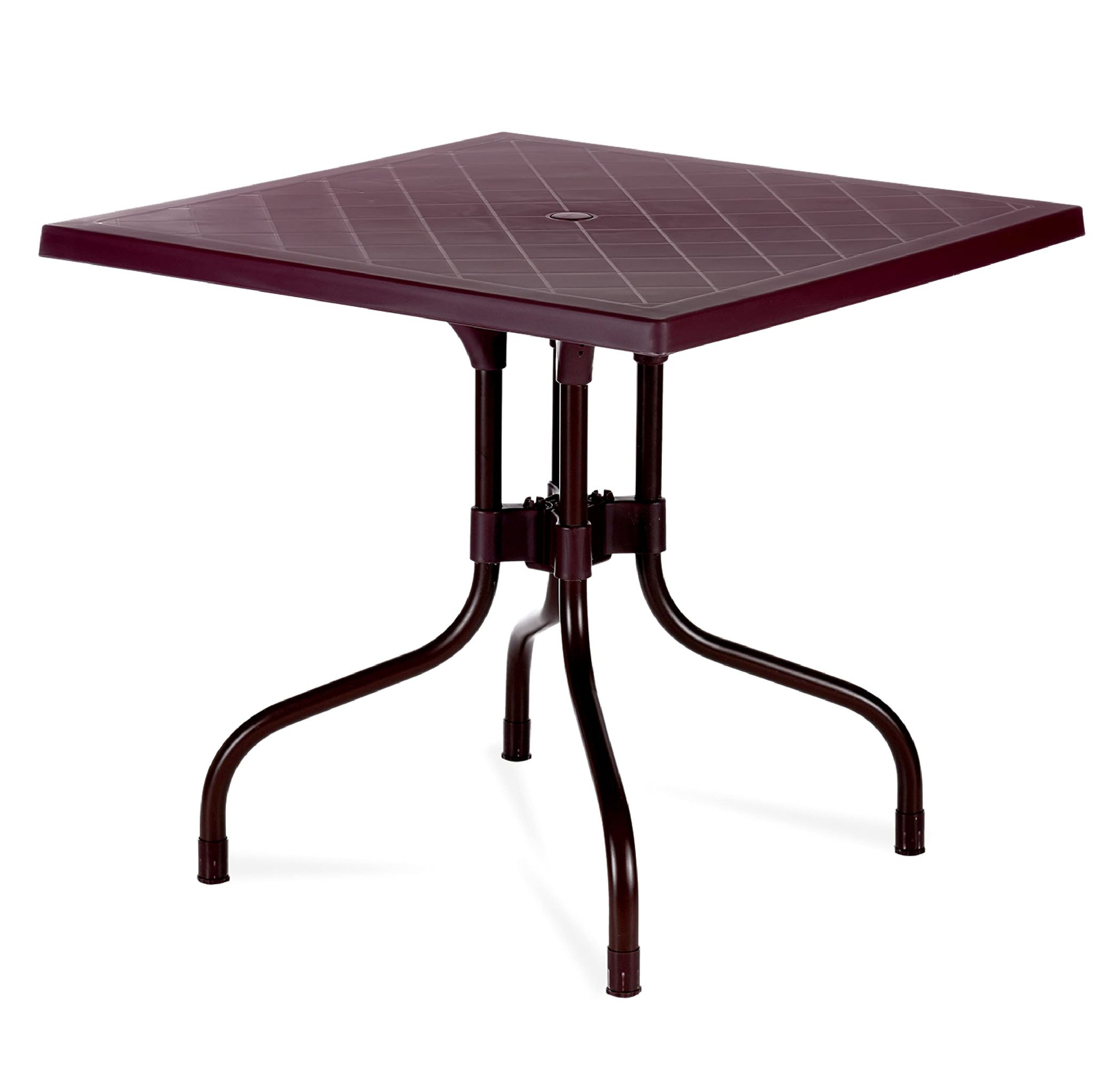 Supreme Furniture Olive Foldable Square Plastic Table, Suitable for Study, Office, Work from Home, School, Living Room, Dining, Restaurant, Cafeteria, Resort, Indoor & Outdoor
