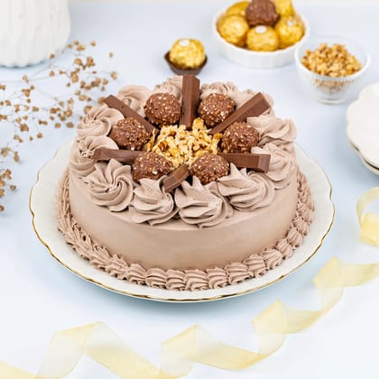 Scrumptious Rocher Chocolate Cake 1 Kg Eggless