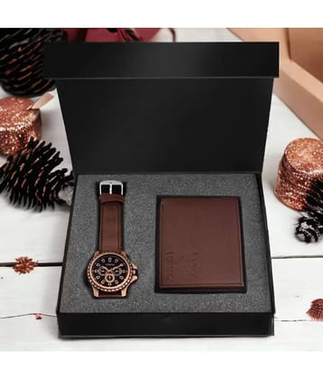 Lorenz Brown PU Analog Men's Watch