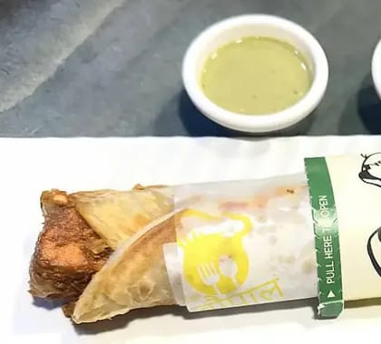 Chilli Paneer Roll.