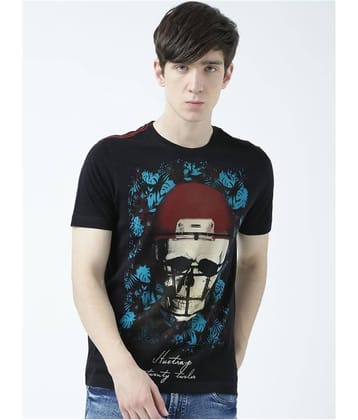 Huetrap Pack of 1 Cotton Regular Fit Men's T-Shirt ( Black )